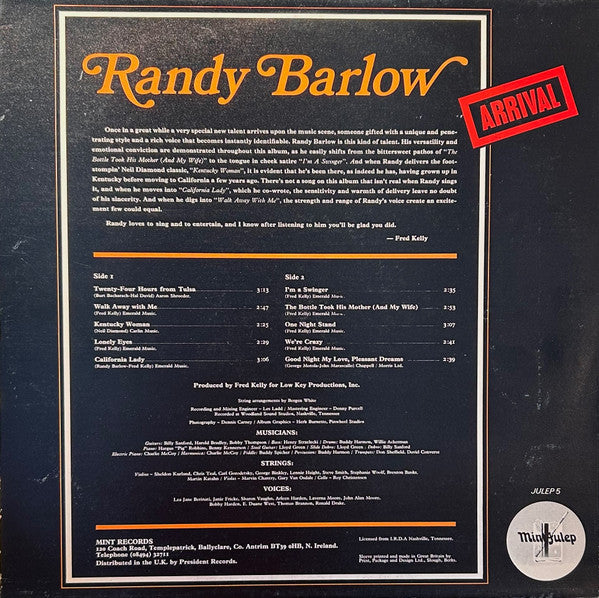 Randy Barlow : Arrival (LP)