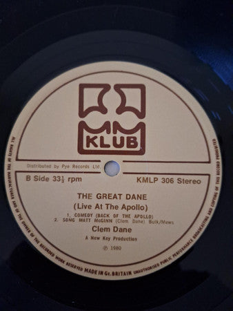 Clem Dane : The Great Dane ( Live at the Apollo ) (LP, Album)