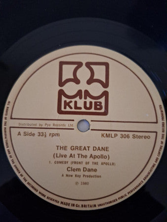 Clem Dane : The Great Dane ( Live at the Apollo ) (LP, Album)
