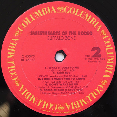 Sweethearts Of The Rodeo : Buffalo Zone (LP, Album)