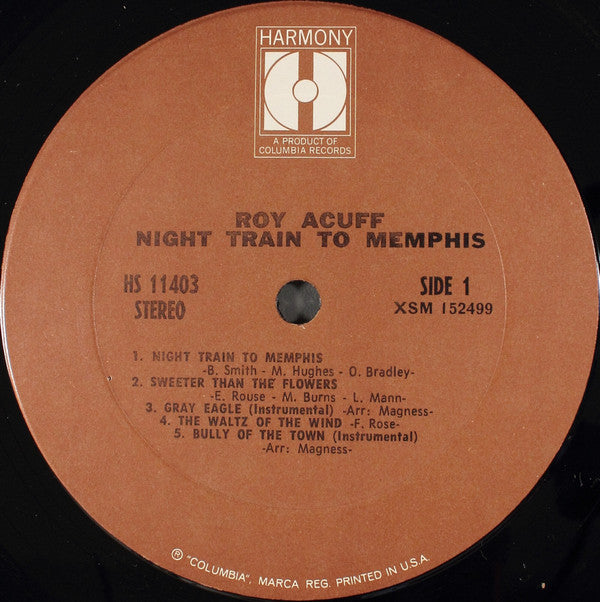 Roy Acuff : Night Train To Memphis (LP, Album)