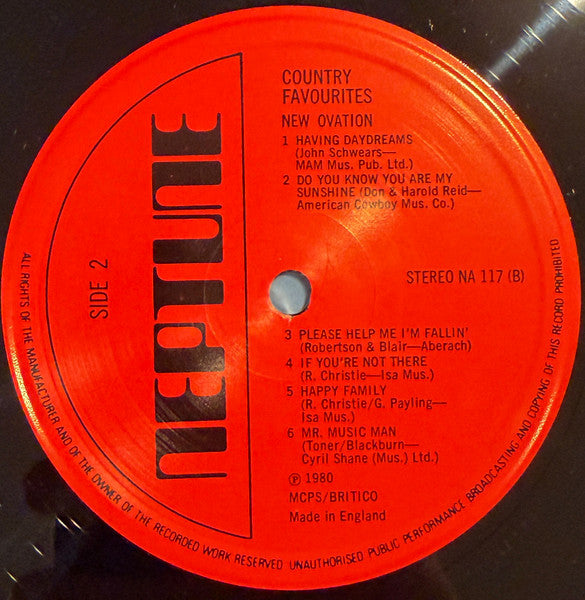 New Ovation : Country Favourites (LP, Comp)