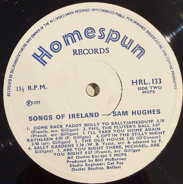 Sam Hughes : 14 Songs Of Ireland (LP, Comp)