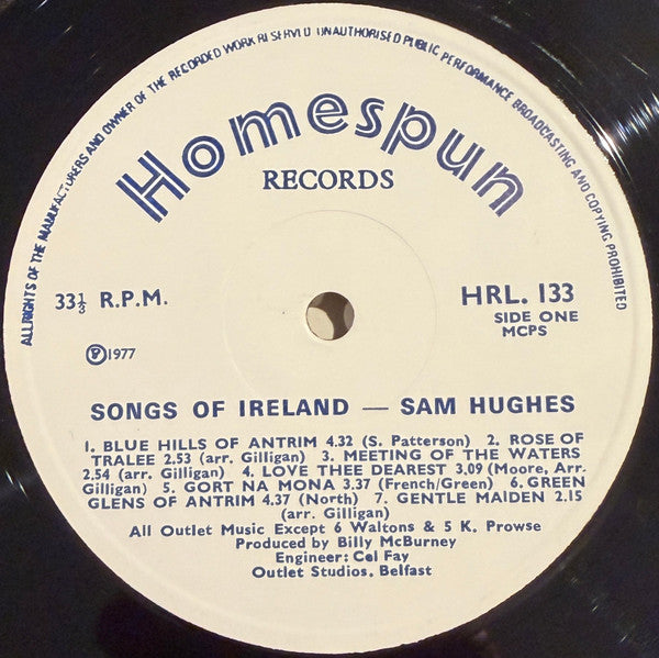 Sam Hughes : 14 Songs Of Ireland (LP, Comp)