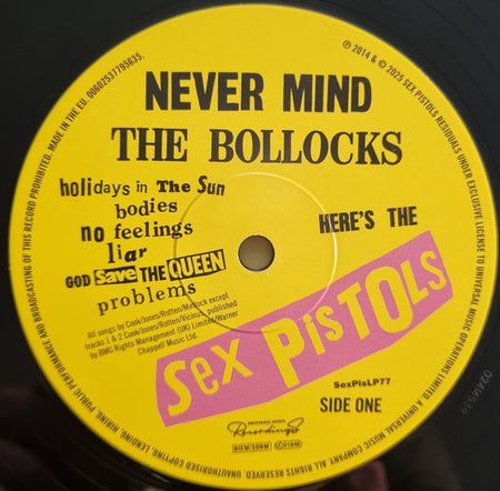 Sex Pistols : Never Mind The Bollocks Here's The Sex Pistols (LP, Album, RE)