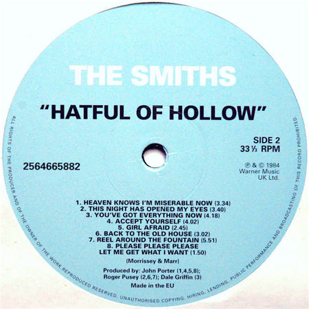 The Smiths : Hatful Of Hollow (LP, Comp, RE, 180)