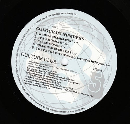 Culture Club : Colour By Numbers (LP, Album, EMI)