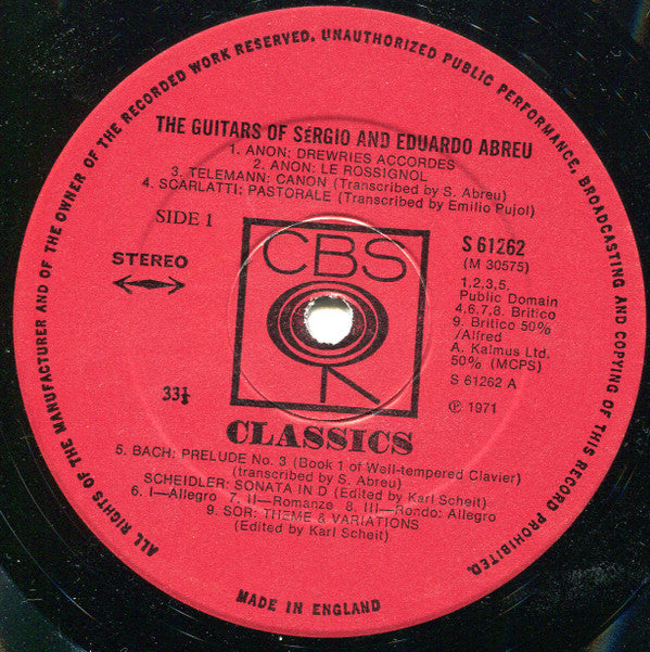 Sérgio And Eduardo Abreu : The Guitars Of Sérgio And Eduardo Abreu (LP, Album)