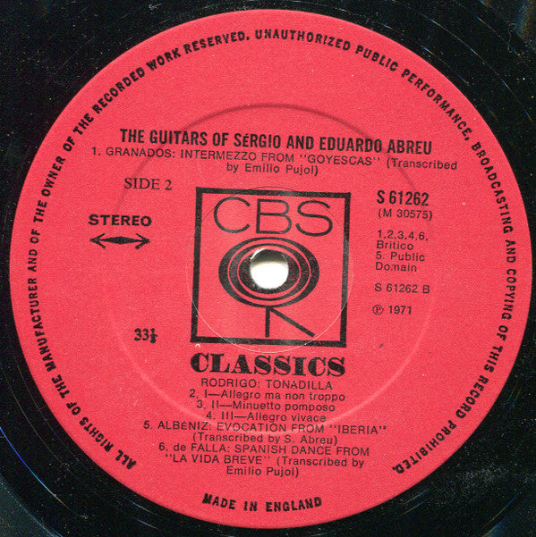 Sérgio And Eduardo Abreu : The Guitars Of Sérgio And Eduardo Abreu (LP, Album)