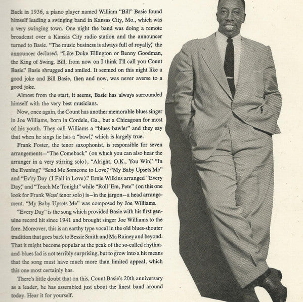 Count Basie And Joe Williams : Count Basie Swings And Joe Williams Sings (LP, Album, Mono)