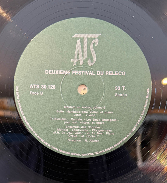 Chorales du Léon, Roger Abjean : Deuxième Festival De Musique De L'Abbaye Du Relecq – Les Deux Bretagnes (LP, Comp)