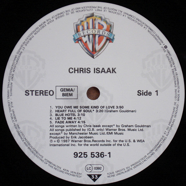 Chris Isaak : Chris Isaak (LP, Album)