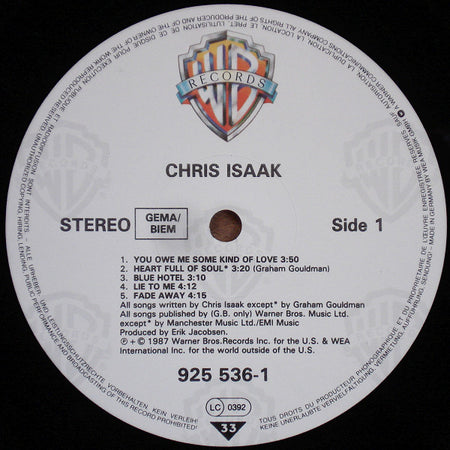 Chris Isaak : Chris Isaak (LP, Album)
