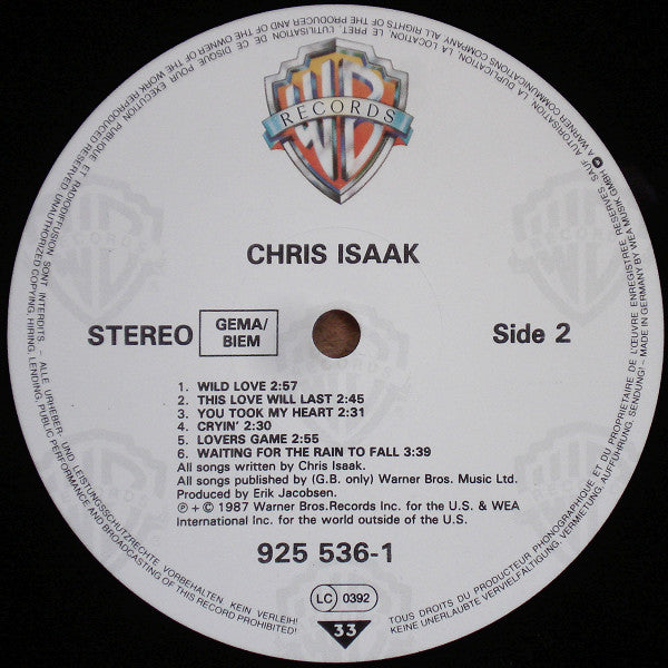 Chris Isaak : Chris Isaak (LP, Album)