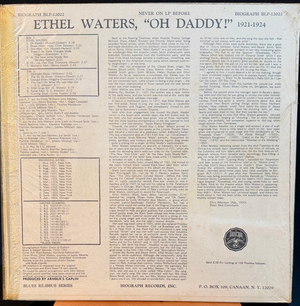 Ethel Waters : Oh Daddy! 1921-1924 (LP, Comp)