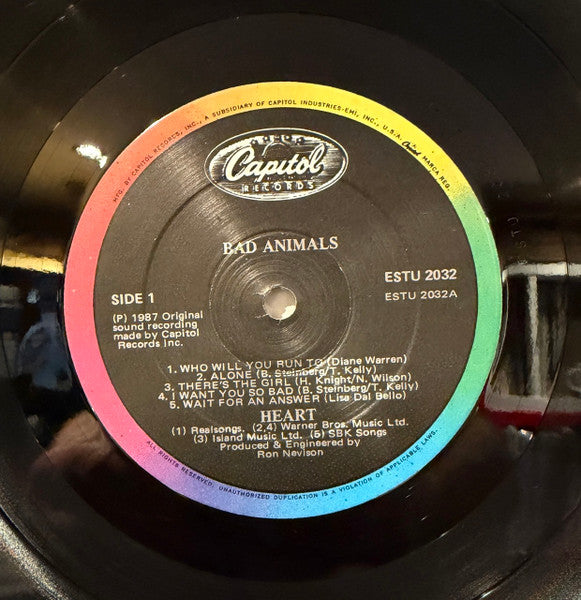 Heart : Bad Animals (LP, Album)