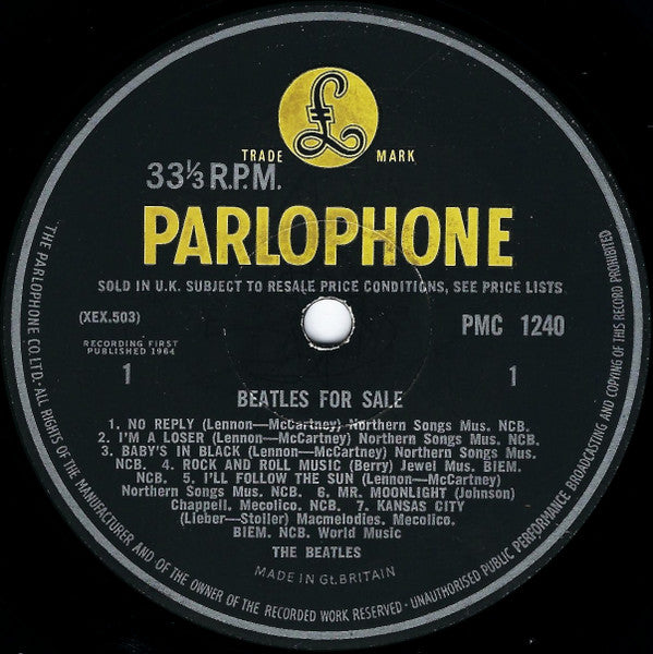 The Beatles : Beatles For Sale (LP, Album, Mono, Gat)