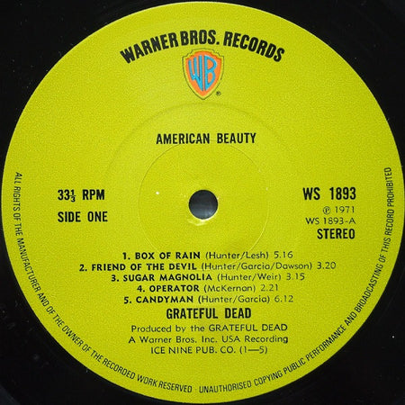 The Grateful Dead : American Beauty (LP, Album)