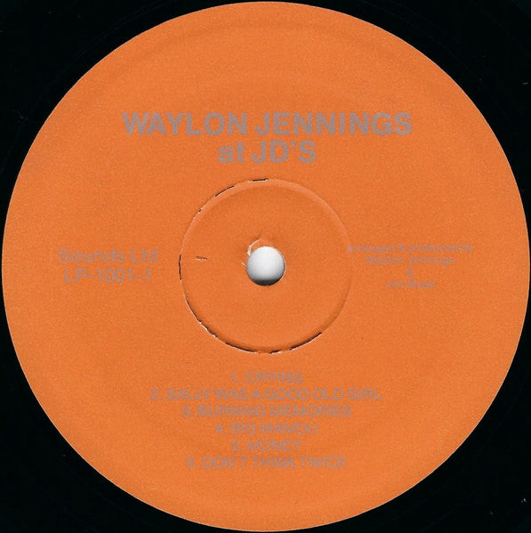 Waylon Jennings : At JD's (LP, Album, Mono, RP)
