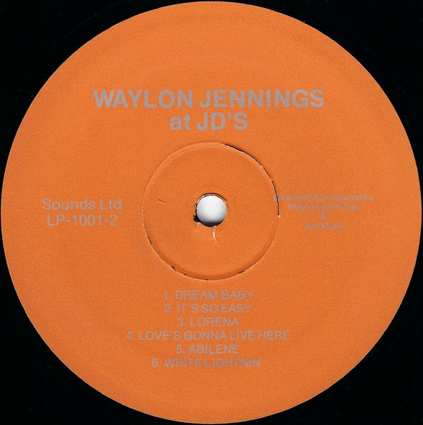 Waylon Jennings : At JD's (LP, Album, Mono, RP)