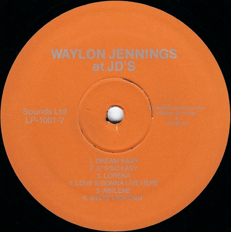 Waylon Jennings : At JD's (LP, Album, Mono, RP)
