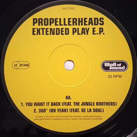 Propellerheads : Extended Play E.P. (12", EP)