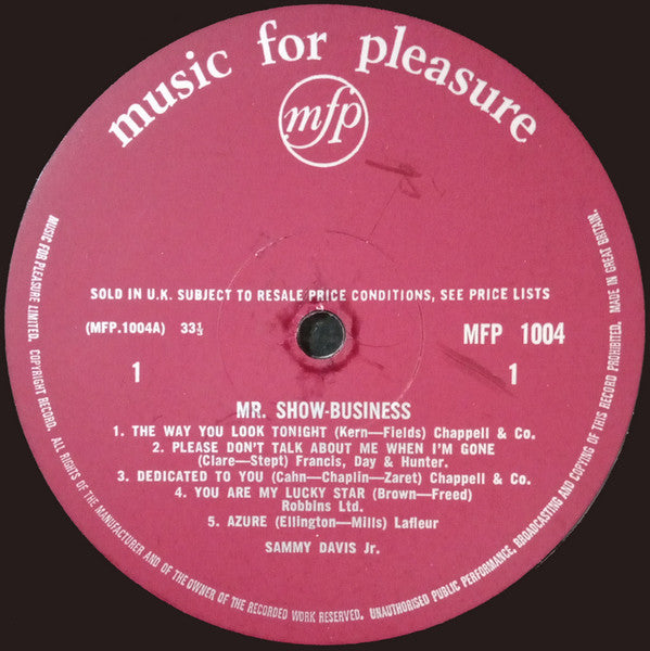 Sammy Davis Jr. : Mr Show-Business (LP, Comp)