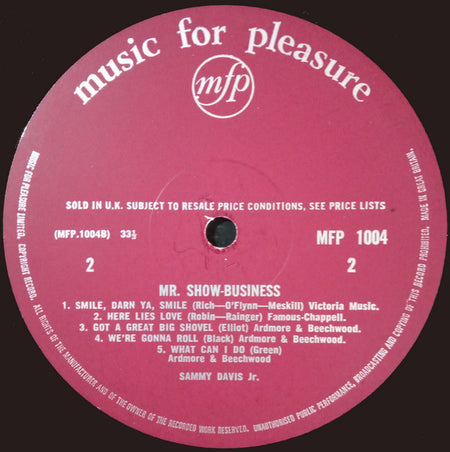 Sammy Davis Jr. : Mr Show-Business (LP, Comp)