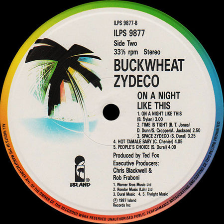 Buckwheat Zydeco : On A Night Like This (LP, Album)