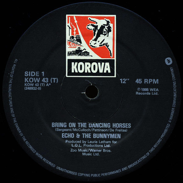 Echo & The Bunnymen : Bring On The Dancing Horses (Extended Mix) (12", Single)