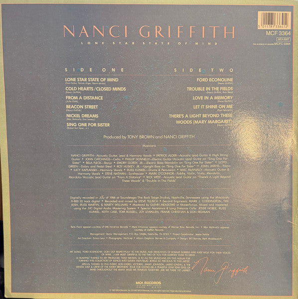 Nanci Griffith : Lone Star State Of Mind (LP, Album, Bei)