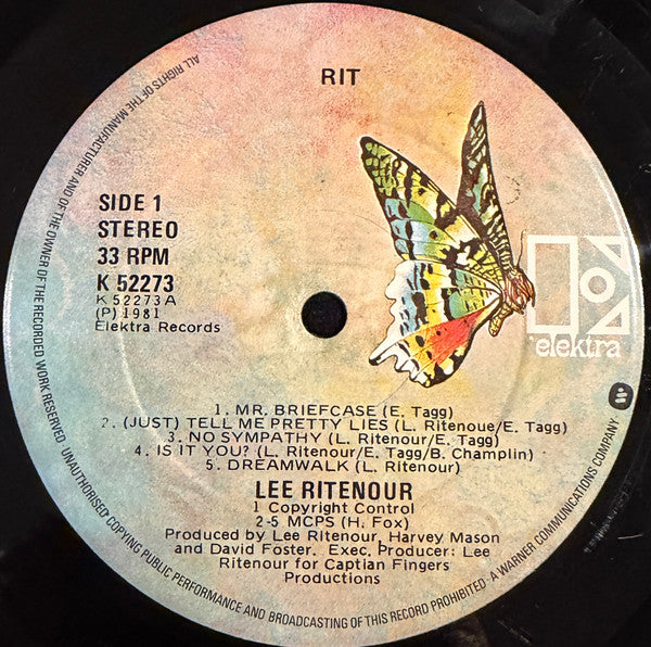 Lee Ritenour : Rit (LP, Album, Iri)