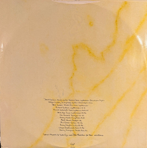 David Sylvian : Brilliant Trees (LP, Album, Iri)