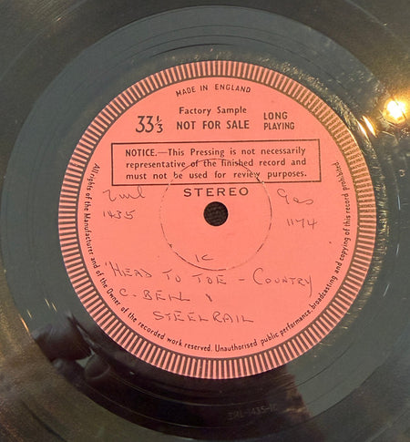 Crawford Bell And Steelrail : "Head To Toe"- Country (LP, Album, TP, Tes)