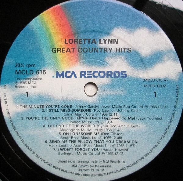 Loretta Lynn : Great Country Hits (2xLP, Comp)