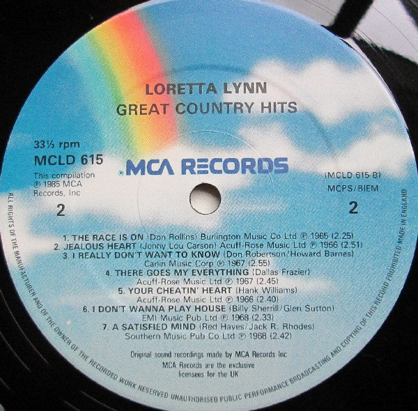 Loretta Lynn : Great Country Hits (2xLP, Comp)