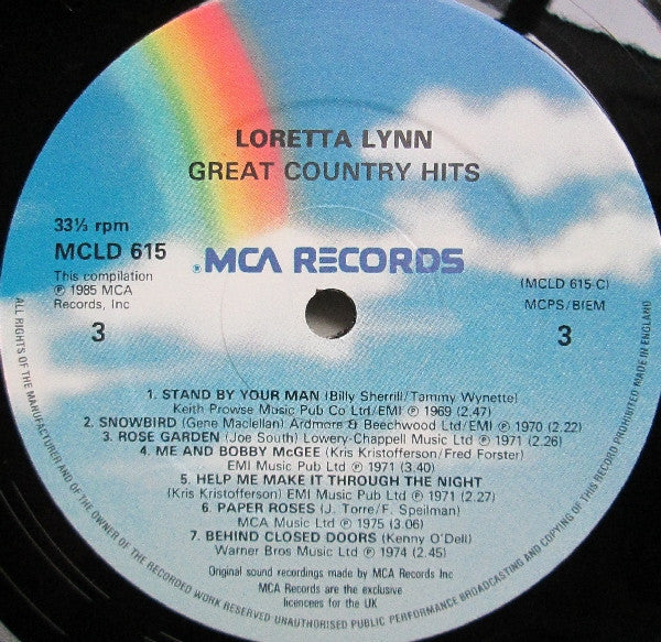 Loretta Lynn : Great Country Hits (2xLP, Comp)