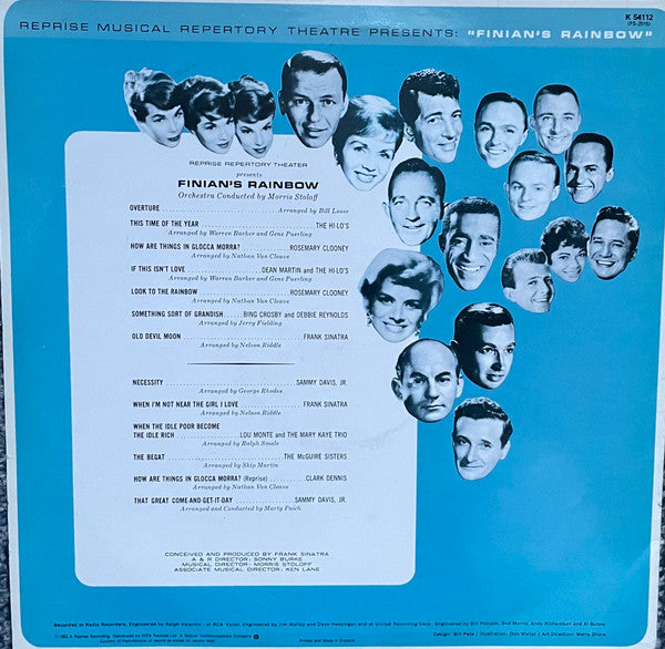 Various : Reprise Musical Repertory Theatre Presents: Finian's Rainbow (LP, Album)