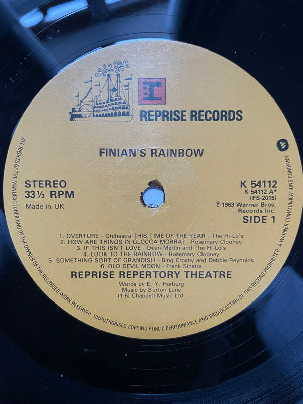 Various : Reprise Musical Repertory Theatre Presents: Finian's Rainbow (LP, Album)