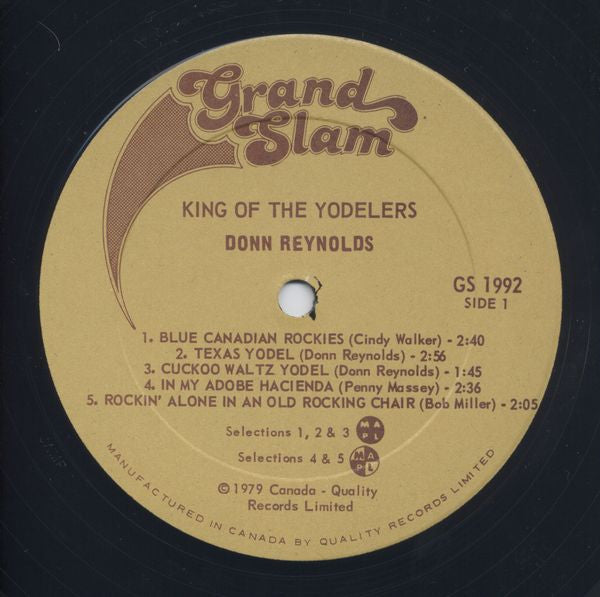 Donn Reynolds : King Of The Yodelers (LP, Album)