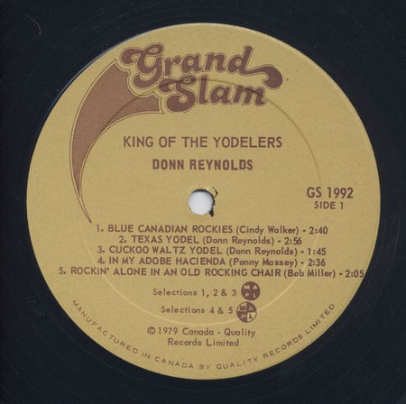 Donn Reynolds : King Of The Yodelers (LP, Album)