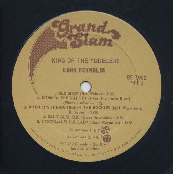 Donn Reynolds : King Of The Yodelers (LP, Album)