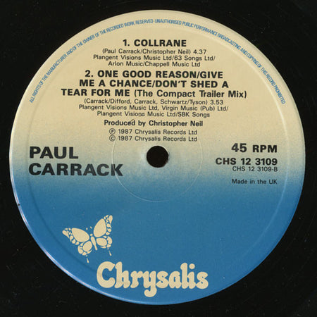 Paul Carrack : When You Walk In The Room (12", Single)