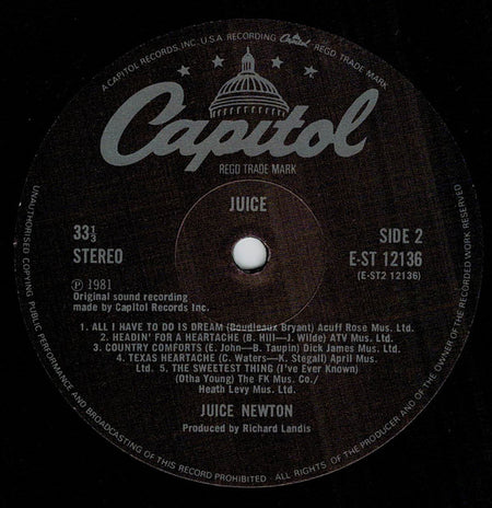 Juice Newton : Juice (LP, Album)