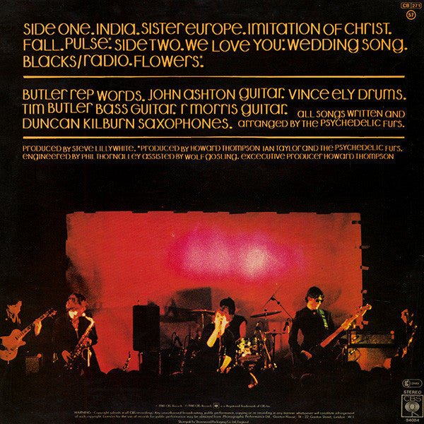 The Psychedelic Furs : The Psychedelic Furs (LP, Album, Ora)