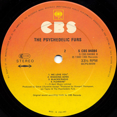 The Psychedelic Furs : The Psychedelic Furs (LP, Album, Ora)