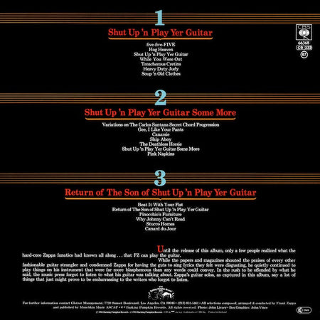 Zappa* : Shut Up 'N Play Yer Guitar (3xLP, Album, Ltd + Box)