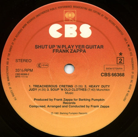 Zappa* : Shut Up 'N Play Yer Guitar (3xLP, Album, Ltd + Box)