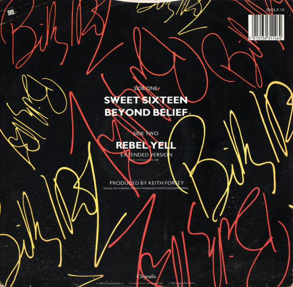 Billy Idol : Sweet Sixteen (12", Single)