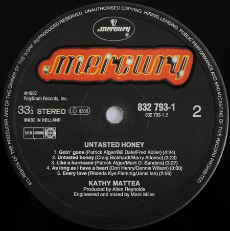 Kathy Mattea : Untasted Honey (LP, Album)